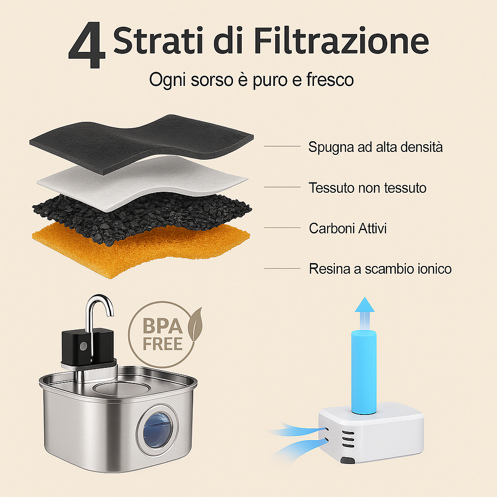 La AqualityPets™  Wireless + Sensore di movimento integrato