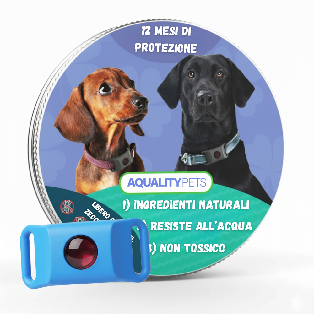 AqualityPets™ – Natürlicher Anti-Parasiten-Anhänger für Hunde – Hält 12 Monate