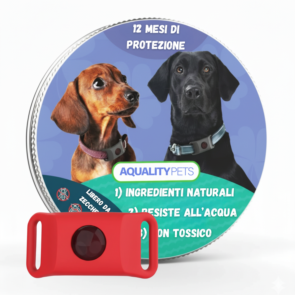 AqualityPets™ – Natürlicher Anti-Parasiten-Anhänger für Hunde – Hält 12 Monate