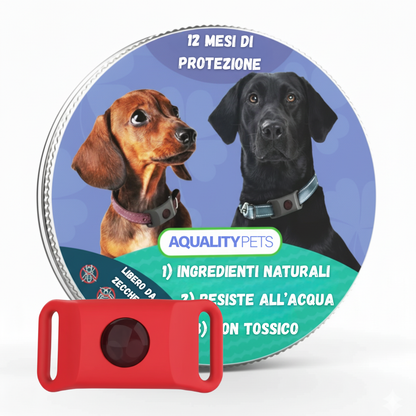 AqualityPets™ – Natürlicher Anti-Parasiten-Anhänger für Hunde – Hält 12 Monate