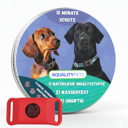 Proteggi il tuo cane in modo naturale da zecche, pulci e insetti | 12 mesi di protezione